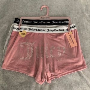 SOLD Juicy Couture 2 piece velour shorts